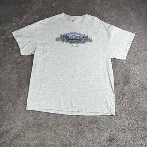 Vintage 90s Alaska Souvenir T-Shirt Tennessee River Size XL Gray Graphic Tee